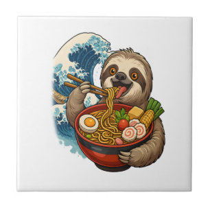 Preguiça Comendo Ramen Japonês