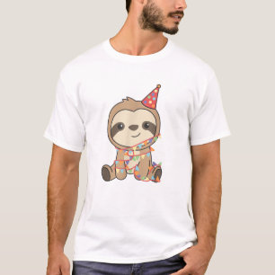Preguiça De Aniversário Para Crianças Uma Camiseta