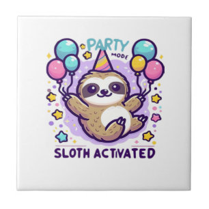 Preguiça do Modo Festa Ativada Balão de Aniversári