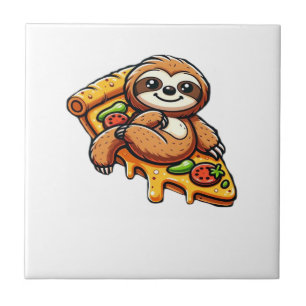 Preguiça engraçada comendo Pizza, Camiseta Clássic
