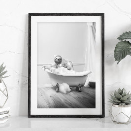 Preguiças na banheira Poster