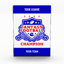 Prêmio Acrílico de Campeão de Futebol da Fantasy