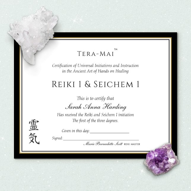 Prêmio de certificado de conclusão Reiki (Criador carregado)