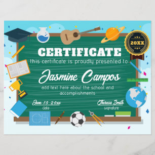 Prêmio de Certificado de Crianças do Pré-Ensino Fu