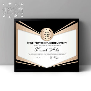 Prêmio de certificado profissional de desempenho
