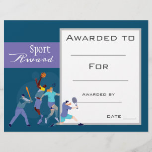 Prêmio de certificados de atletismo
