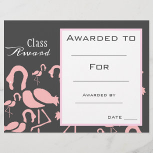 prêmio de classe flamingos fofinos