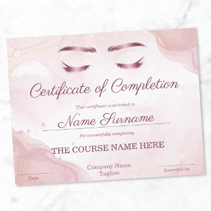 Prêmio de curso de certificados de conclusão de tr