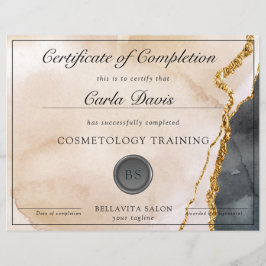 Prêmio de mármore preto Dourado, rosa-d-água, Scri