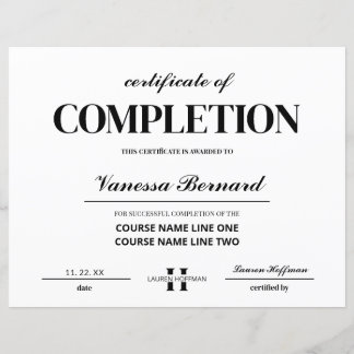 Prêmio de Monograma do Certificado de Conclusão