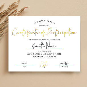 Prêmio de negócios Dourado do certificado de parti
