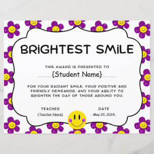 Prêmio de Reconhecimento de Estudantes com Sorriso
