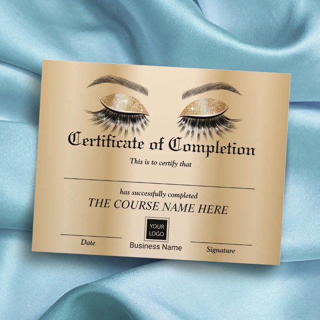 Prêmio do Certificado de Conclusão Eyelash Salon D (Criador carregado)