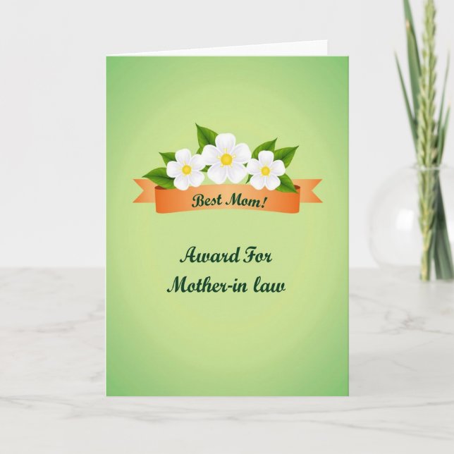 Prêmio Floral Para Cartão de Mãe (Frente)