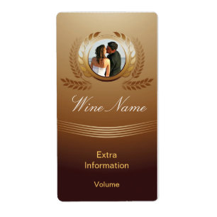 Prêmio Ganhando Etiqueta De Vinho Dourado Com Bei