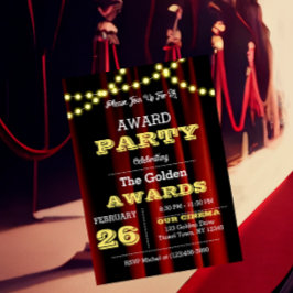 Prêmio Party Velvet e Dourado Convite Pequeno