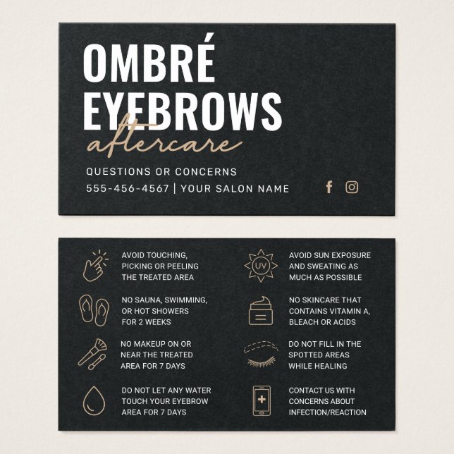 Premium Black Ombre Powder Brows Aconselhamento Pó (Frente & Verso)