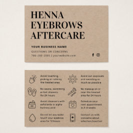 Premium Kraft Henna Brows Cartão de Pós-Cuidados