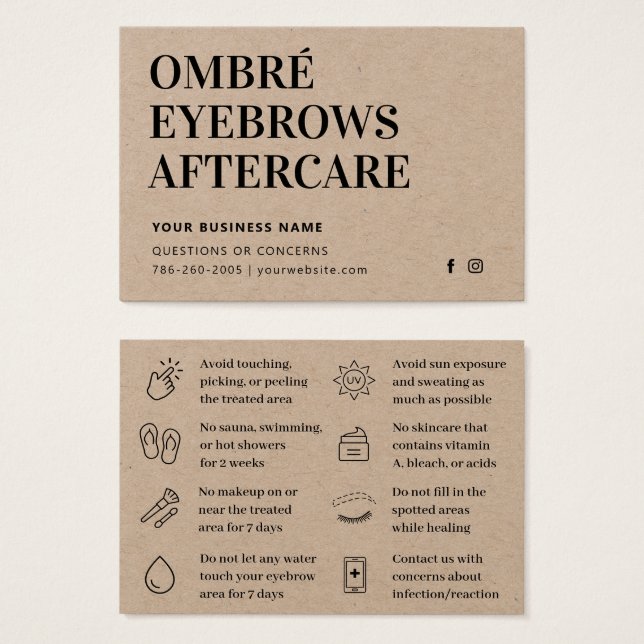 Premium Kraft Ombre Powder Brows Aconselhamento Pó (Frente & Verso)