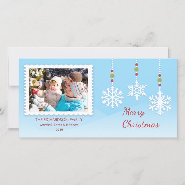 Prendendo Cartões de foto de Natal de Ornamentos F (Frente)