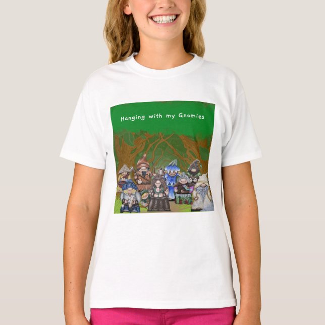 Prendendo com minha camiseta Gnomies (Frente)