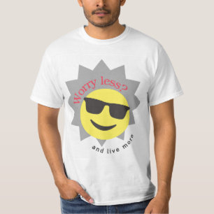 Preocupe-se com menos camisetas emoji design