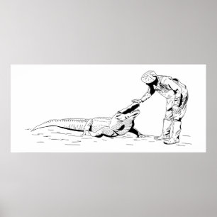Preparando um Poster de Arte de Linha de Alligador