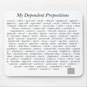 Preposições dependentes Mousepad