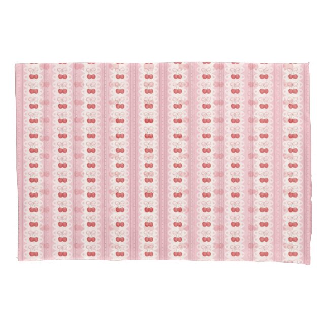 Preppy Cherry Stripes - Pink and Off White (Frente)