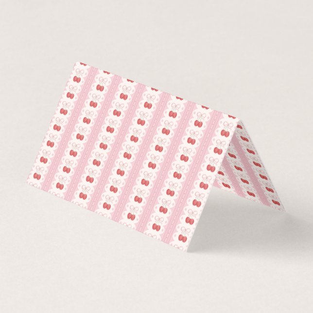 Preppy Cherry Stripes - Pink and Off White (Frente)