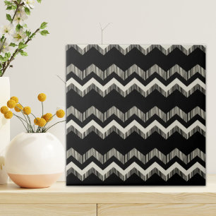 Preppy Girly Pattern Black And Cinza Chevron