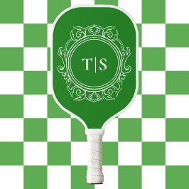 Preppy Green Ornate Classic Monogram