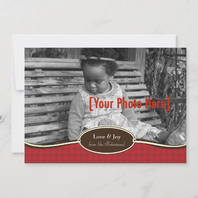 Preppy Houndstooth em Vermelho (Frente)