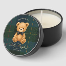Preppy Plaid Teddy Bear Baby Shower