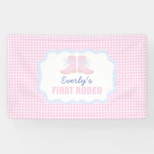 Preppy Rodeo First Birthday Cowgirl Boots