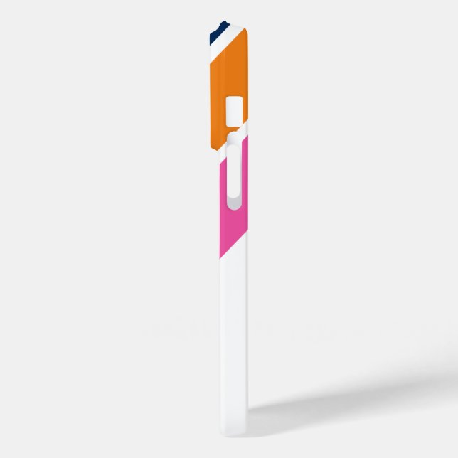Preppy Striped Iphone 14 Pro Case (Verso/Esquerda)