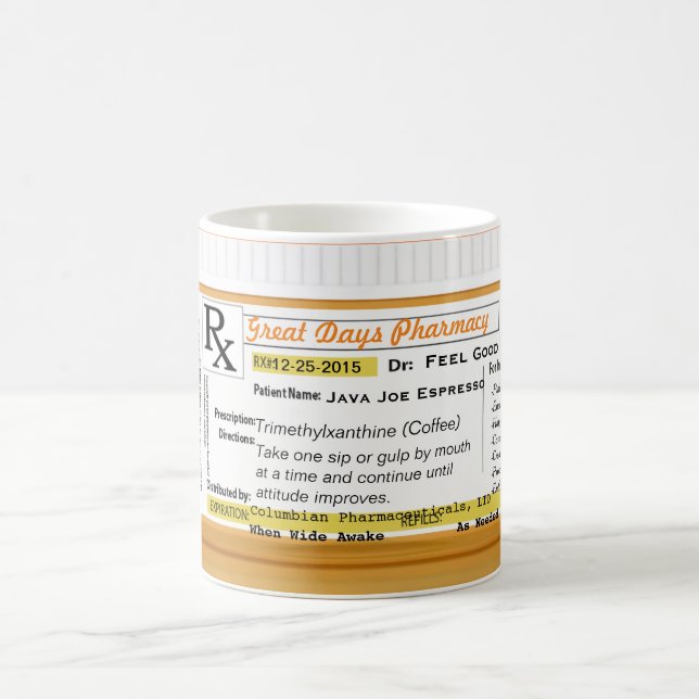 Prescrição RX da caneca de café (Centro)