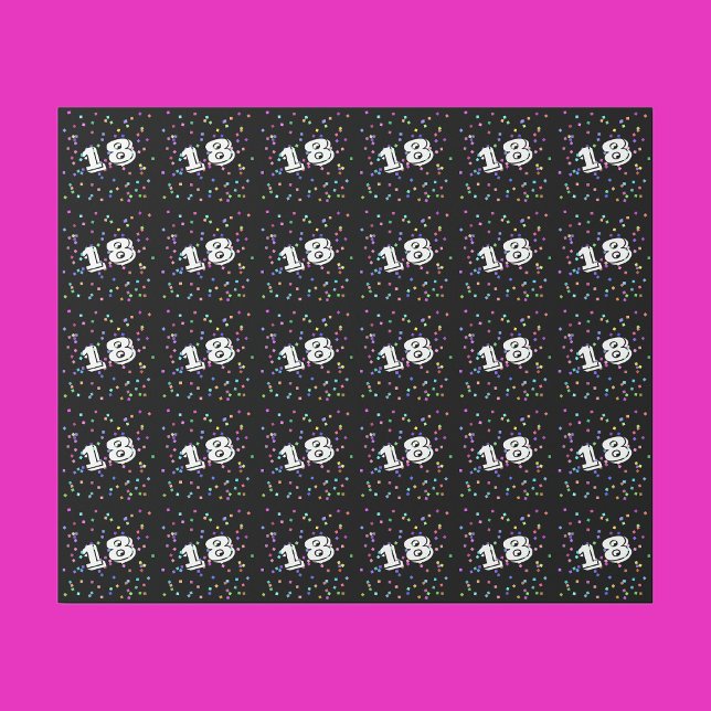 Presente 18.º Aniversário Papel de embrulhamento de present (Criador carregado)