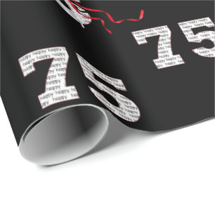 Presente 75.º Aniversário Papel de enrolamento do Buquê 