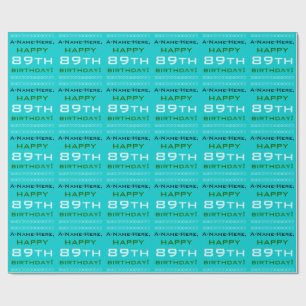 Presente 89th papel de envolvimento simples do aniversário