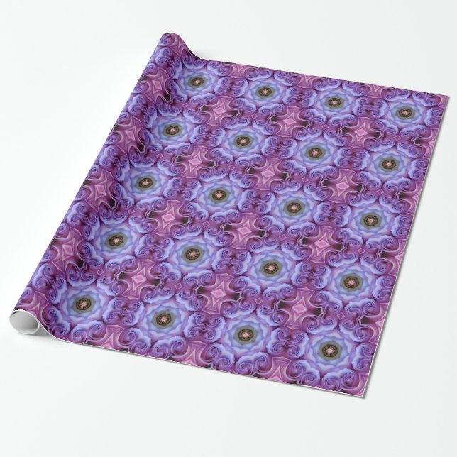 Presente A lavanda aumentou papel de envolvimento (Desenrolado)