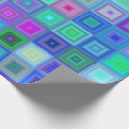 Presente Abstrato azul Caixas cor-de-rosa Papel de enrolame