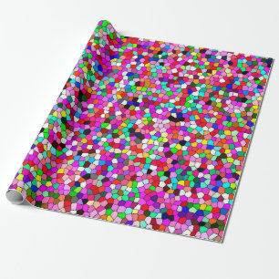 Presente abstrato, papel de parede colorido mosaico, geomet