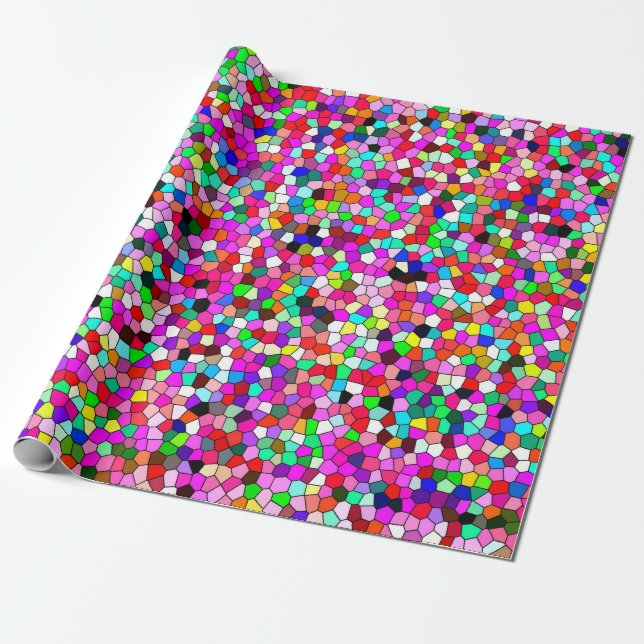 Presente abstrato, papel de parede colorido mosaico, geomet (Desenrolado)
