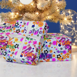 Presente Adicionar Nome Papel de Moldagem Personalizado