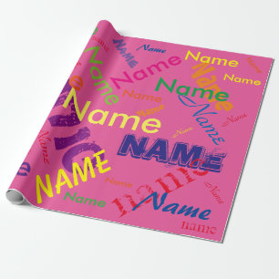 Presente Adicionar Nome Papel de Moldagem Personalizado