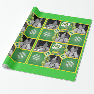 Presente Adicione a foto ao papel de envolvimento do trator