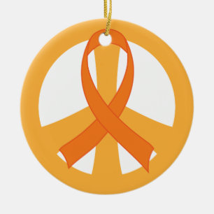 Presente alaranjado do ornamento da consciência do