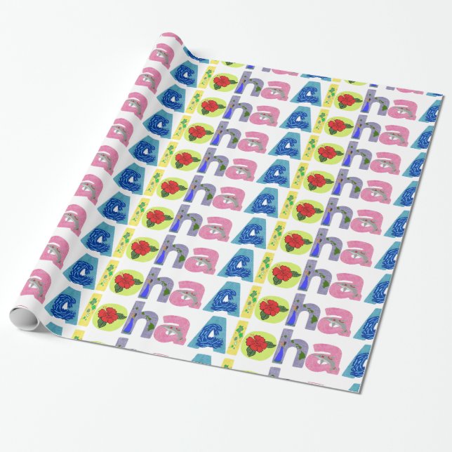 Presente Aloha papel de envolvimento (Desenrolado)