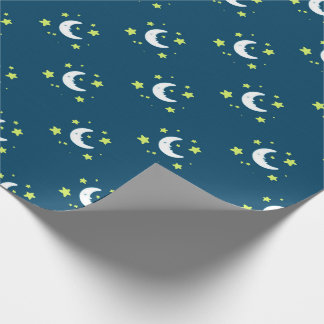 Presente Amarelo da lua & das estrelas no papel de